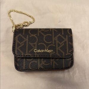 NWOT Calvin Klein Black and Gold Women's Card Case